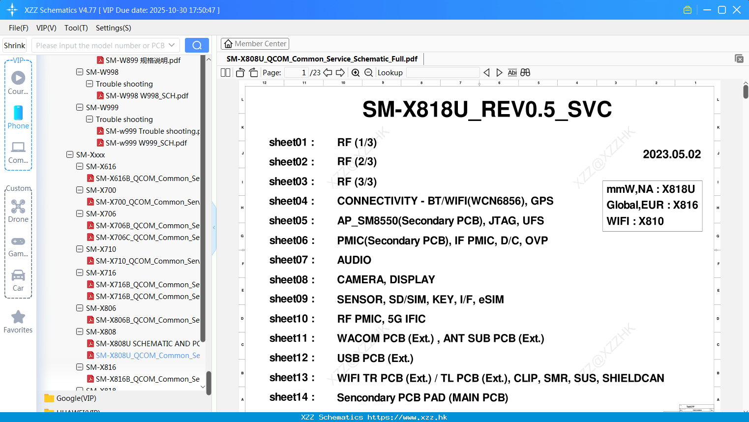 Samsung SM-X808U_QCOM_Common_Service_Schematic_Full